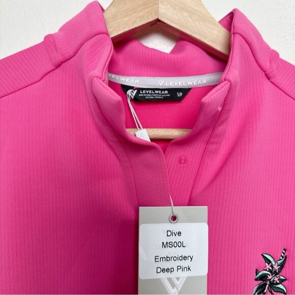 Levelwear Womens Small Long Sleeve Dive Midlayer Deep Pink Top - Picture 6 of 10